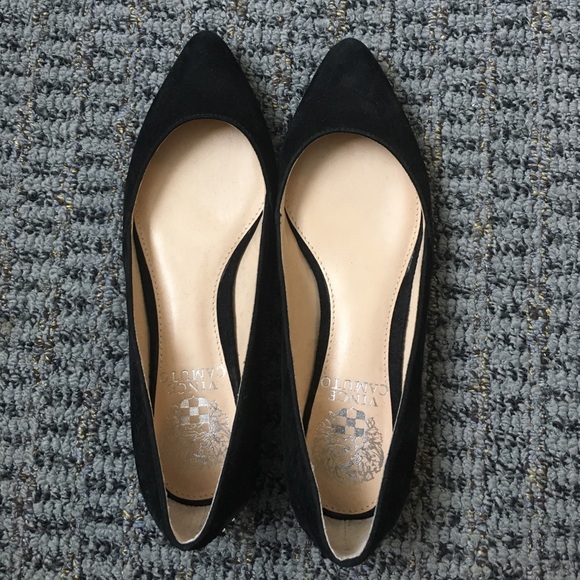 Black suede flats with stud detail - Picture 3 of 4